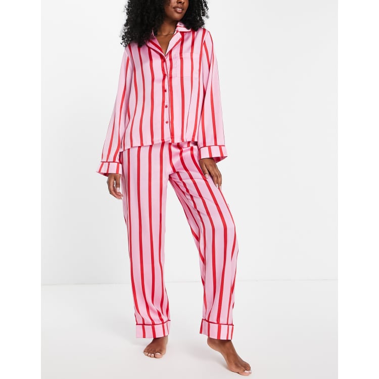 Striped best sale pink pjs