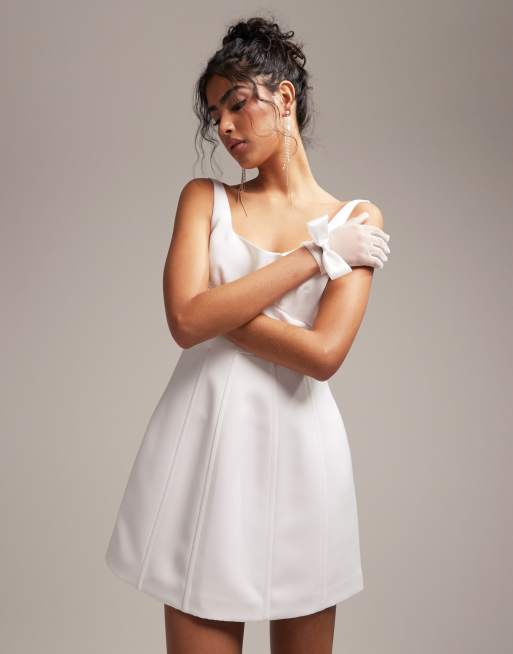 Asos white satin dress hotsell