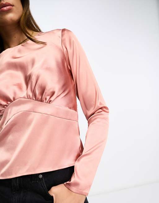 Asos pink blouse online