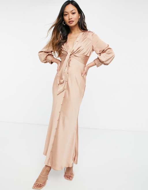 Tie front store dress asos