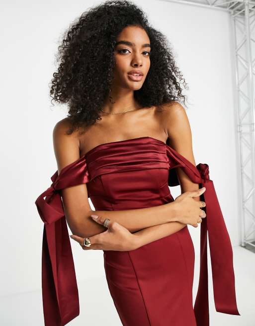 Satin store tie dress