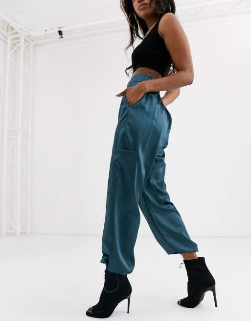 Satin on sale utility trousers