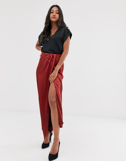 Asos discount jupe satin