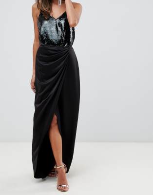 wrap maxi skirt