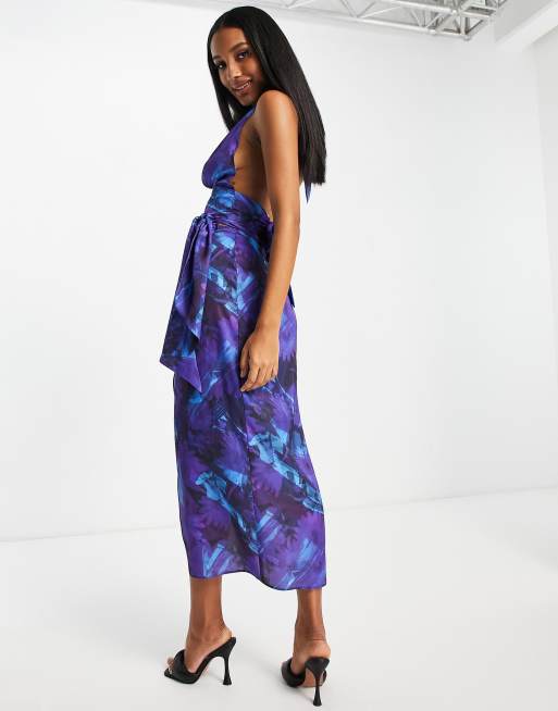 Asos midi hotsell blue skirt