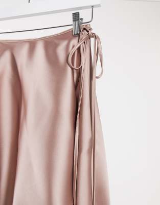 blush wrap skirt