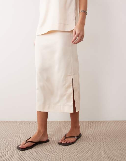 ASOS DESIGN – Satynowa spódnica ołówkowa midi, część zestawu, 2 z 5
