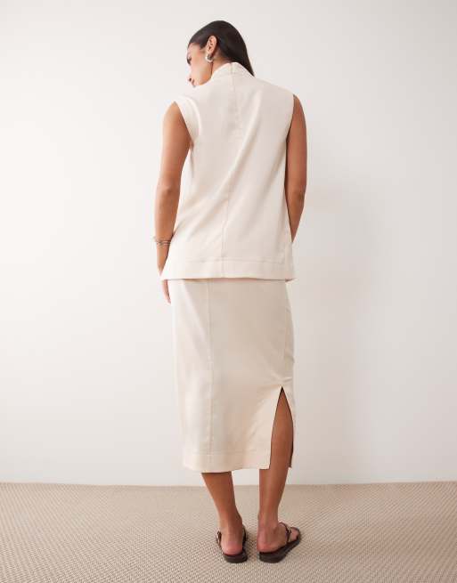 ASOS DESIGN – Satynowa spódnica ołówkowa midi, część zestawu, 4 z 5