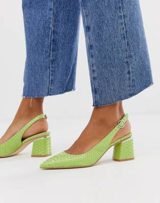 lime block heels
