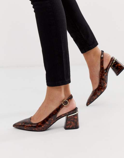 Tortoise shell hotsell block heel