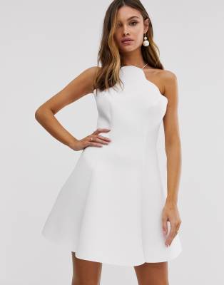 halter skater dress