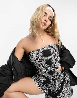 2 In 1 Seamed Bandana Scarf Top
