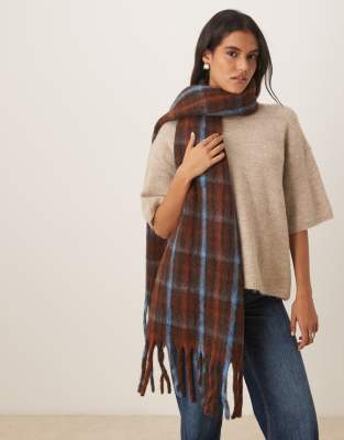 Asos Design Scarf In Brown