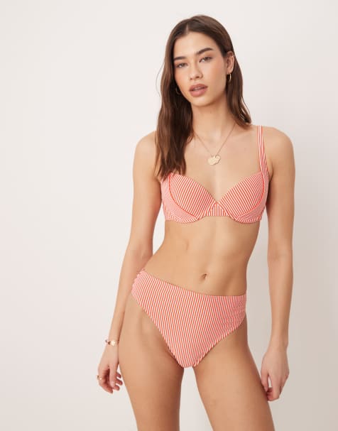 ASOS DESIGN - Scarlet - Bikini arancione a righe - view 1