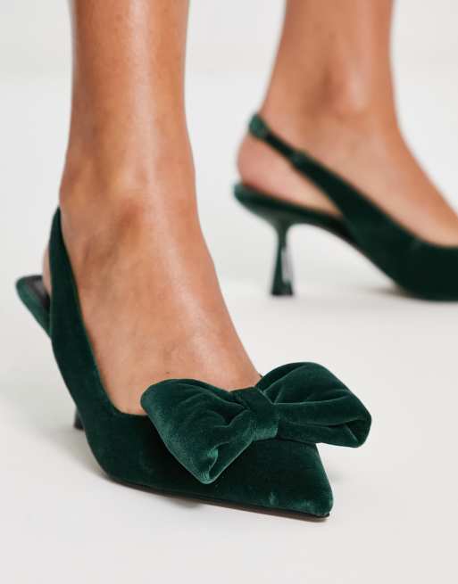 Asos green outlet heels