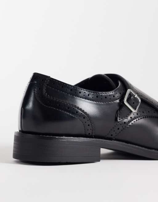 ASOS DESIGN - Scarpe brogue nere con due fascette, 4 di 4