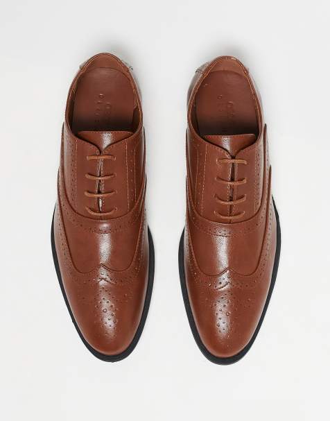 ASOS DESIGN - Scarpe brogue stringate color cuoio - view 1