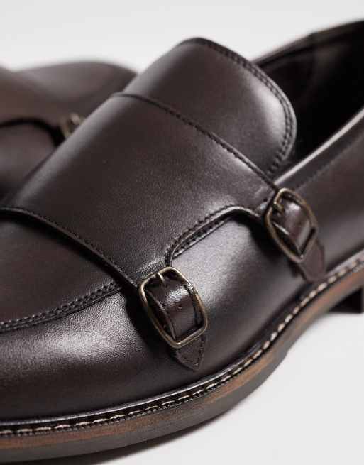 ASOS DESIGN - Scarpe con fibbia in pelle marrone, 2 di 4