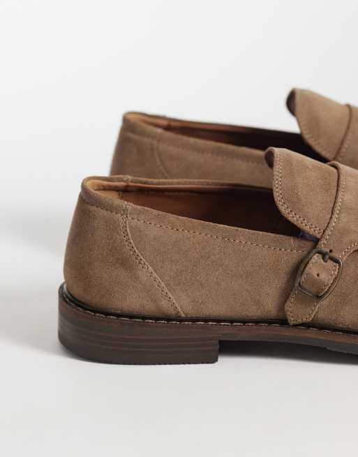 ASOS DESIGN - Scarpe con fibbie in camoscio tortora, 4 di 4