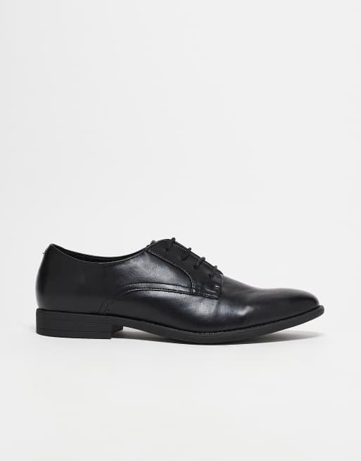 ASOS DESIGN - Scarpe derby in pelle sintetica nera, 3 di 5