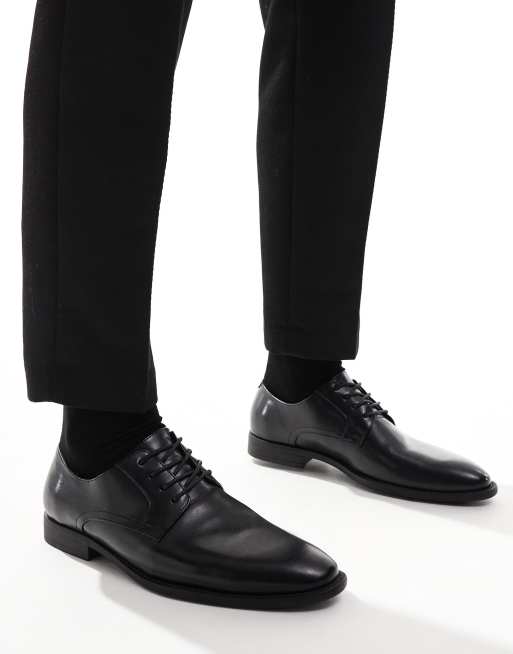 ASOS DESIGN - Scarpe derby in pelle sintetica nera, 5 di 5