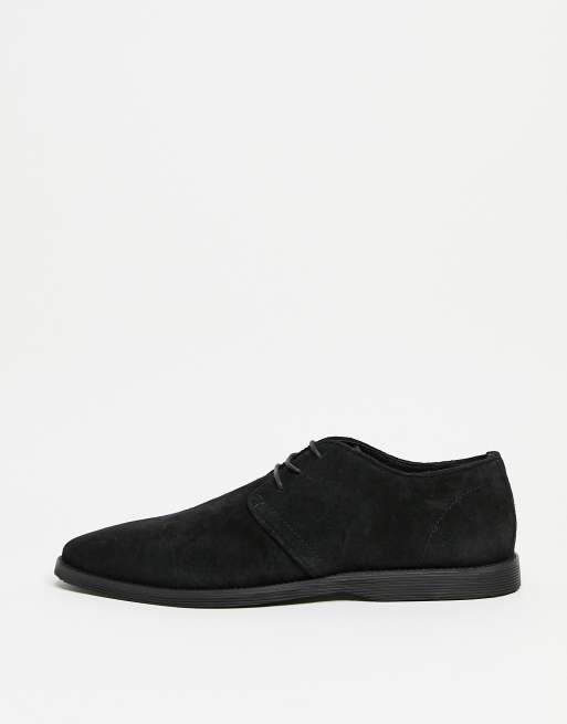 ASOS DESIGN - Scarpe derby nero scamosciato con bordi tubolari, 2 di 4