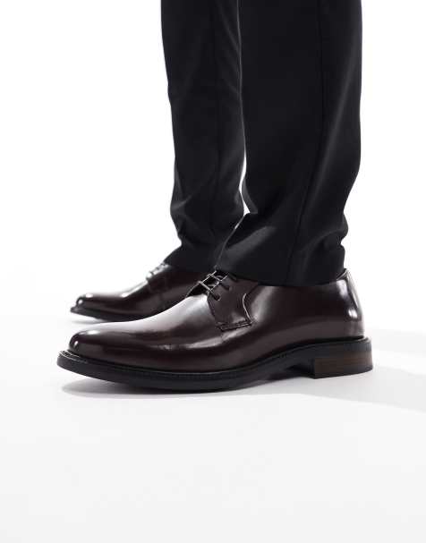 ASOS DESIGN - Scarpe derby stringate in pelle bordeaux - view 1