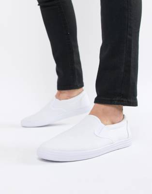 ASOS DESIGN - Scarpe di tela bianche senza lacci | ASOS