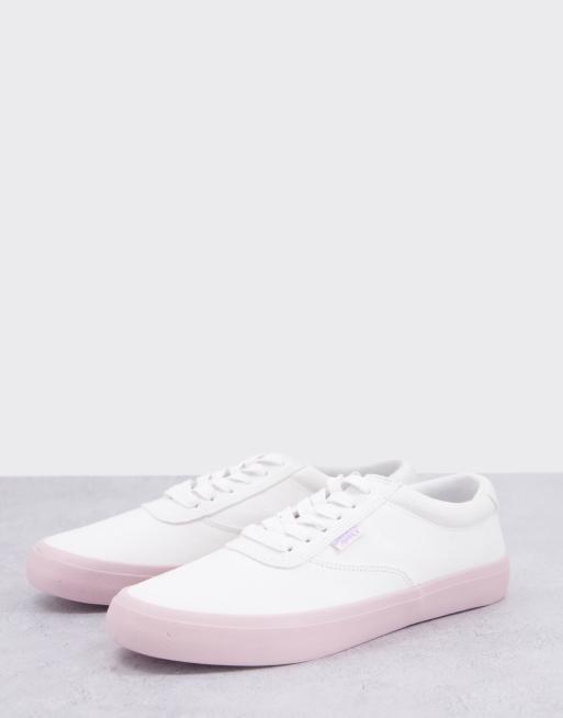 ASOS DESIGN - Scarpe di tela con suola a contrasto, colore bianco