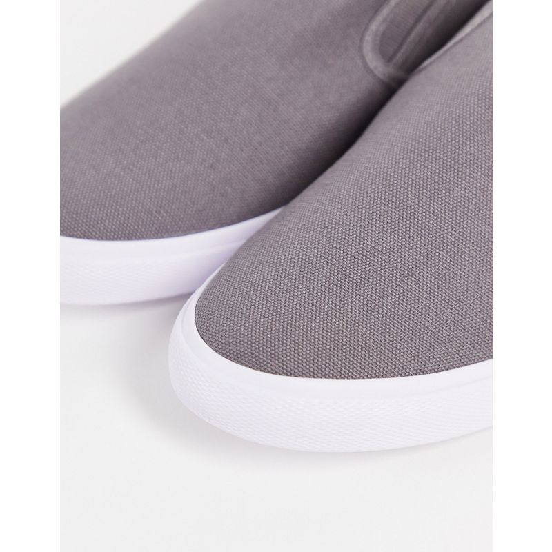 Sneakers Uomo DESIGN - Scarpe di tela senza lacci grigie 
