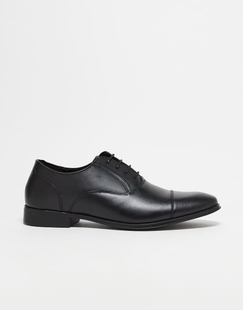 ASOS DESIGN - Scarpe Oxford a punta in pelle nera - view 1