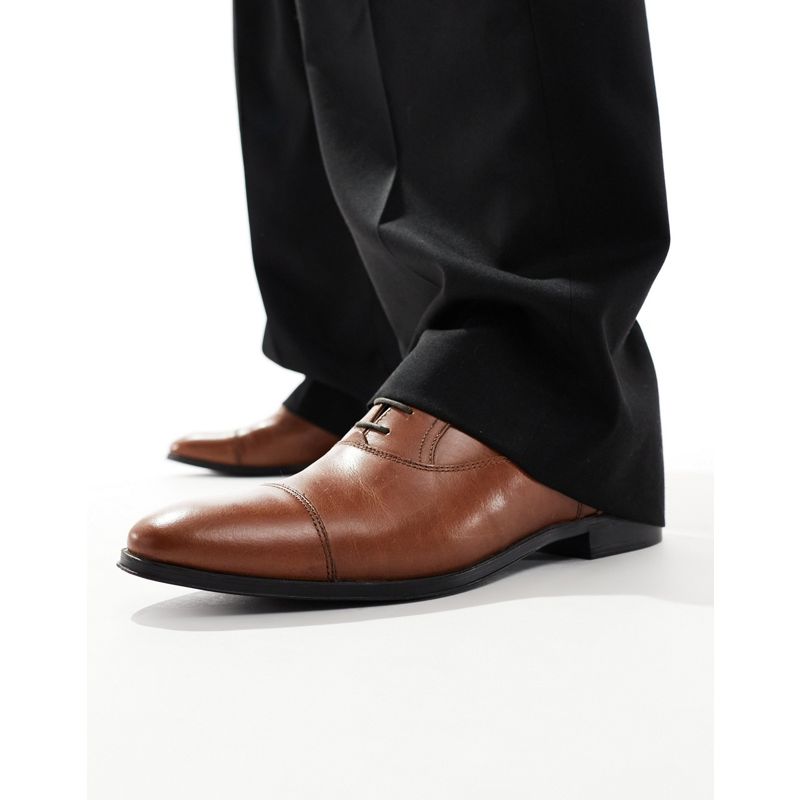 Scarpe, Stivali e Sneakers uO9kj DESIGN - Scarpe Oxford in pelle color cuoio con punta