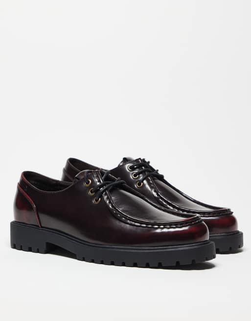ASOS DESIGN - Scarpe stringate bordeaux, 2 di 4