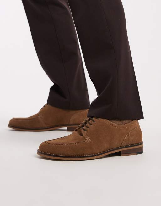 ASOS DESIGN - Scarpe stringate in camoscio color fungo, 4 di 4