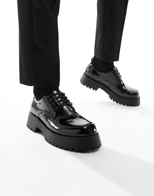 Scarpe Uomo In Pelle Con Aumento Altezza 8 Cm, Suola Spessa, Colore Nero, Per Lavoro E Tempo Libero - Eleganti E Comode