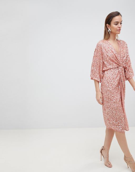 Asos pink hotsell kimono dress