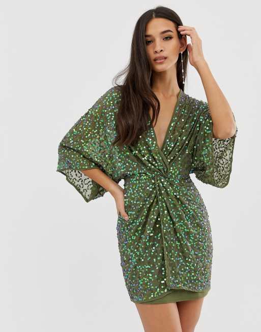 Asos scattered sequin sales dress