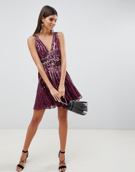 Sequin Mini Skater Dress