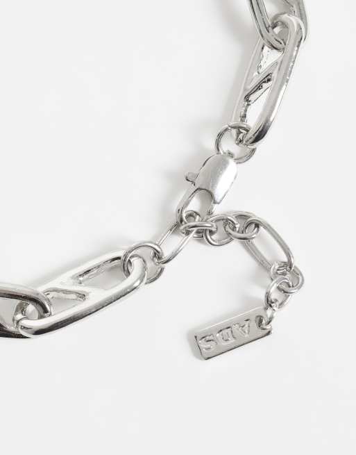 ASOS DESIGN - Schakelarmband met geometrische schakels in zilver, 2 van 3