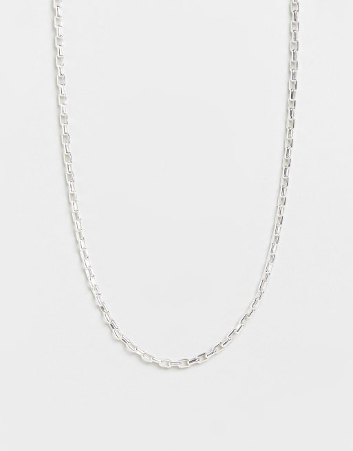 ASOS DESIGN - Schakelketting in vintage stijl in zilverkleur