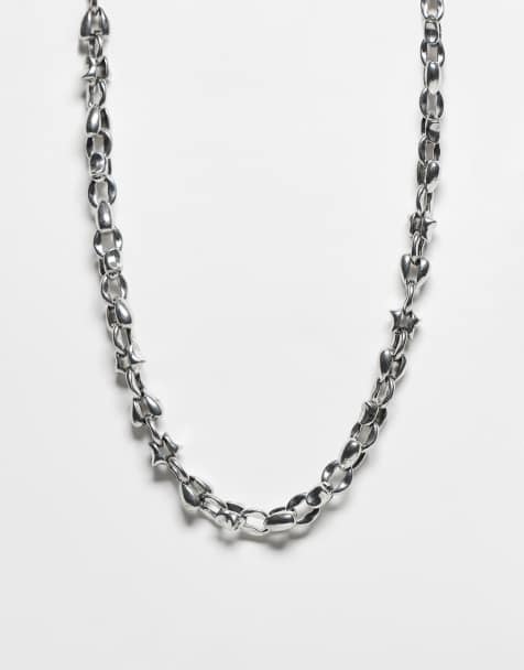 ASOS DESIGN - Schakelketting met hart en ster in zilverkleur - view 1