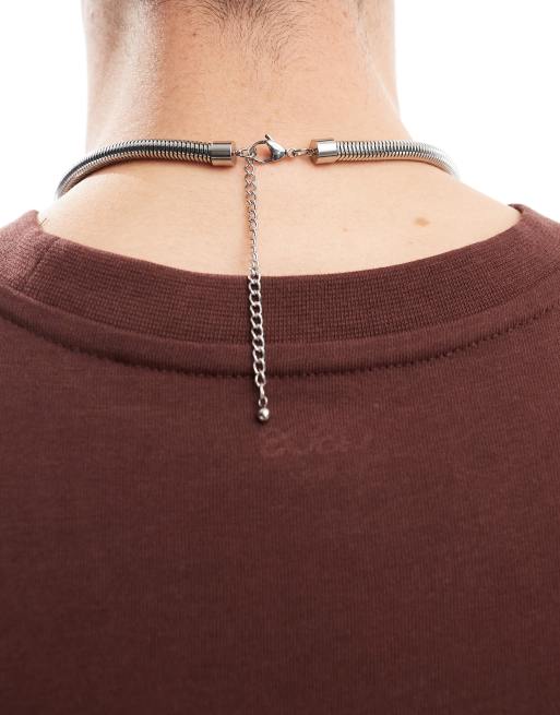ASOS DESIGN - Schakelketting van waterbestendig roestvrij staal in zilver  , 3 van 3