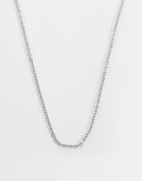 ASOS DESIGN - Schakelketting van waterbestendig roestvrij staal in zilver - view 1