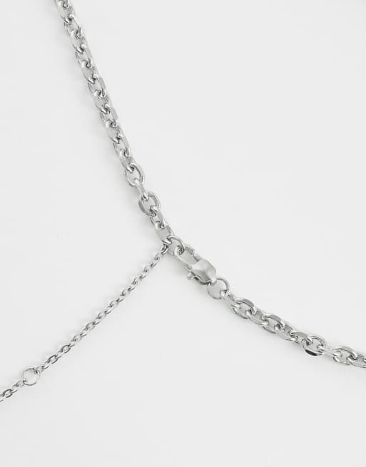 ASOS DESIGN - Schakelketting van waterbestendig roestvrij staal in zilver, 3 van 4