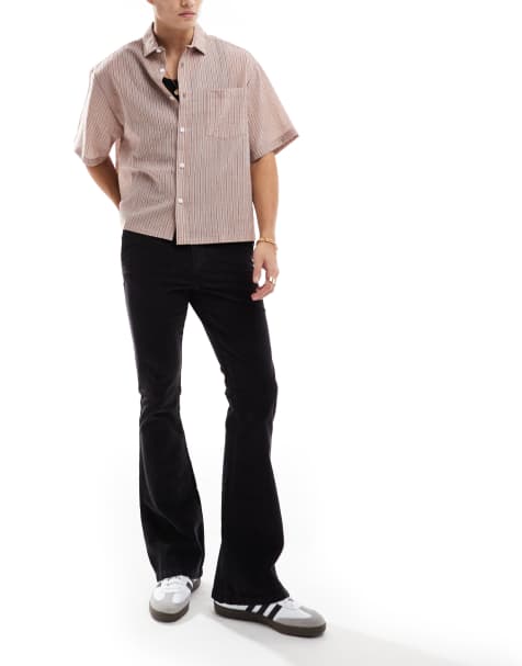 ASOS DESIGN – Schlaghose aus Cord in Schwarz  - view 1