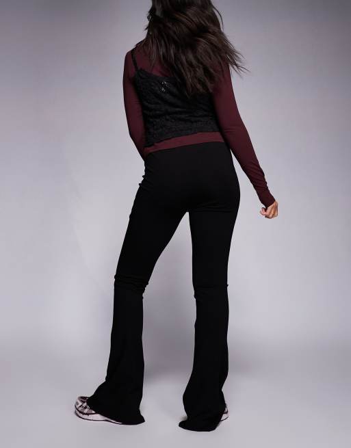ASOS DESIGN – Schlaghose aus Ponte in Schwarz mit Biesen, 5 von 5