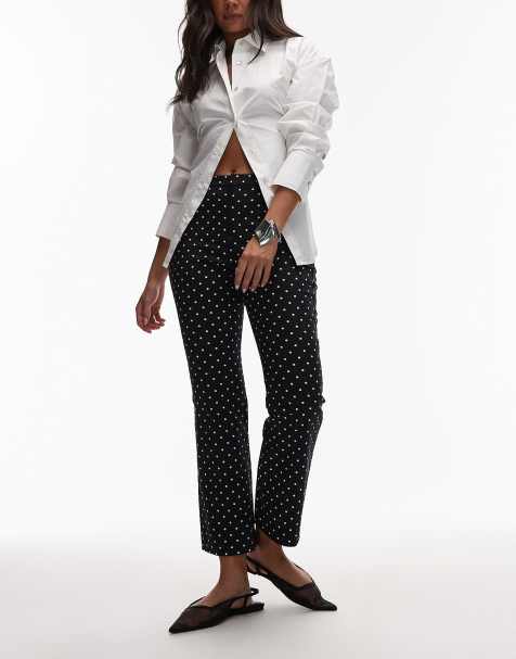 ASOS DESIGN – Schlaghose mit schmalem, kürzerem Bein und Polka Dots, Kombiteil - view 1