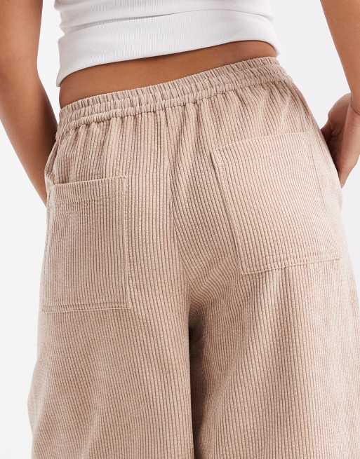 ASOS DESIGN – Schlupf-Jeans aus Cord in Taupe mit abgerundetem Beinschnitt, 3 von 5