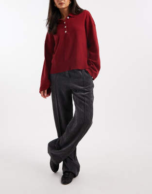 ASOS DESIGN - Schlupfhose aus Cord in Grau