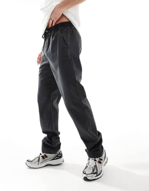 ASOS DESIGN – Schlupfhose in Anthrazit mit geradem Schnitt